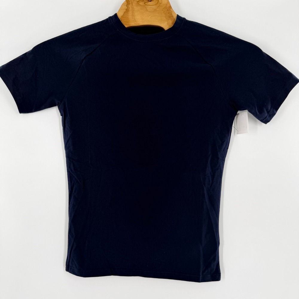 Tailored Athlete Mens Basic T-Shirt Navy Blue Cotton Stretch Size S Small